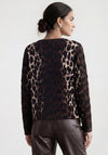 Monari Leopard Print Jacquard Knitted Jumper, Brown Multi