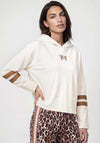Monari Colour-block Detail Hooded Sweatshirt, Cream
