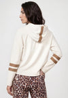 Monari Colour-block Detail Hooded Sweatshirt, Cream