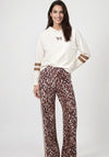 Monari Colour-block Detail Hooded Sweatshirt, Cream