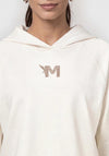 Monari Colour-block Detail Hooded Sweatshirt, Cream