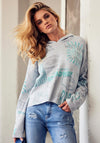 Monari Graphic Print Hoodie, Grey