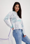 Monari Graphic Print Hoodie, Grey