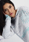 Monari Graphic Print Hoodie, Grey