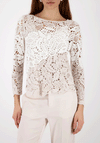 Monari Cornelli Crochet Knit Jumper, Beige