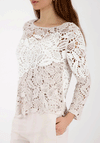 Monari Cornelli Crochet Knit Jumper, Beige