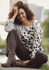 Monari Leopard Jacquard Knit Jumper, White
