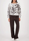 Monari Leopard Jacquard Knit Jumper, White