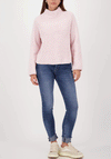 Monari Chenille Yarn High Neck Knit Jumper, Pink