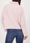 Monari Chenille Yarn High Neck Knit Jumper, Pink