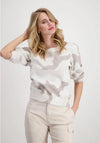 Monari Camouflage Knitted Sweater, Grey