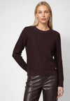 Monari Knitted with Lurex Detail Jumper, Brown
