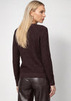 Monari Knitted with Lurex Detail Jumper, Brown