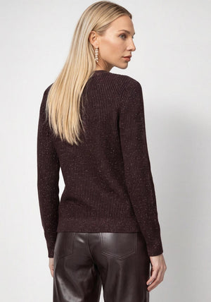 Monari Knitted with Lurex Detail Jumper, Brown