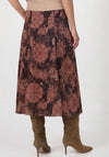Monari Paisley Pattern Midi Skirt, Brown Multi