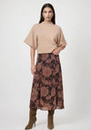 Monari Paisley Pattern Midi Skirt, Brown Multi