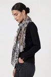 Monari Emblem Pattern Scarf, Black Multi