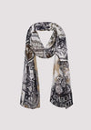 Monari Emblem Pattern Scarf, Black Multi