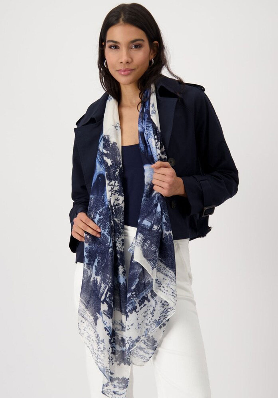 Monari English Garden Print, Navy