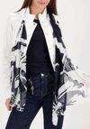 Monari Floral Pattern Lightweight Scarf, Navy