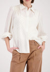 Monari Pinstripe with Bead Detail Blouse, Off-White