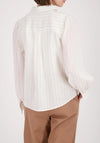 Monari Pinstripe with Bead Detail Blouse, Off-White