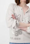 Monari Rhinestone Embellished Sweatshirt, Light Grey