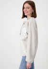 Monari Rhinestone Embellished Sweatshirt, Light Grey