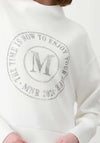 Monari Rhinestone Emblem Sweatshirt, White