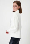 Monari Rhinestone Emblem Sweatshirt, White