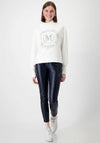 Monari Rhinestone Emblem Sweatshirt, White