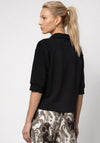 Monari Half Zip Elbow Length Sweatshirt, Black