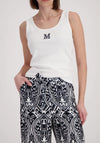 Monari Ribbed with Detail Tank Top, White