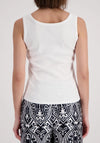 Monari Ribbed with Detail Tank Top, White