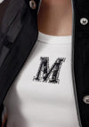 Monari Ribbed with Detail Tank Top, White
