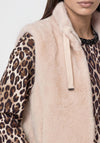 Monari Faux Fur Sleeveless Gilet, Taupe