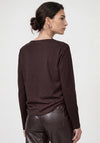 Monari Long Sleeve with Rhinestones Top, Brown