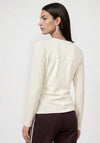Monari Knot Detail Long Sleeve Top, Cream