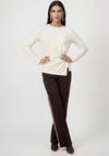 Monari Knot Detail Long Sleeve Top, Cream