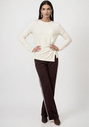 Monari Knot Detail Long Sleeve Top, Cream