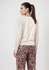 Monari Graphic Print Long Sleeve Top, Cream Multi