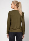 Monari Rhinestone Detail Top, Olive Green