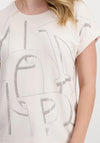 Monari Rhinestone Letter Top, Off White