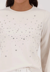 Monari Diamante Embellished Top, Cream