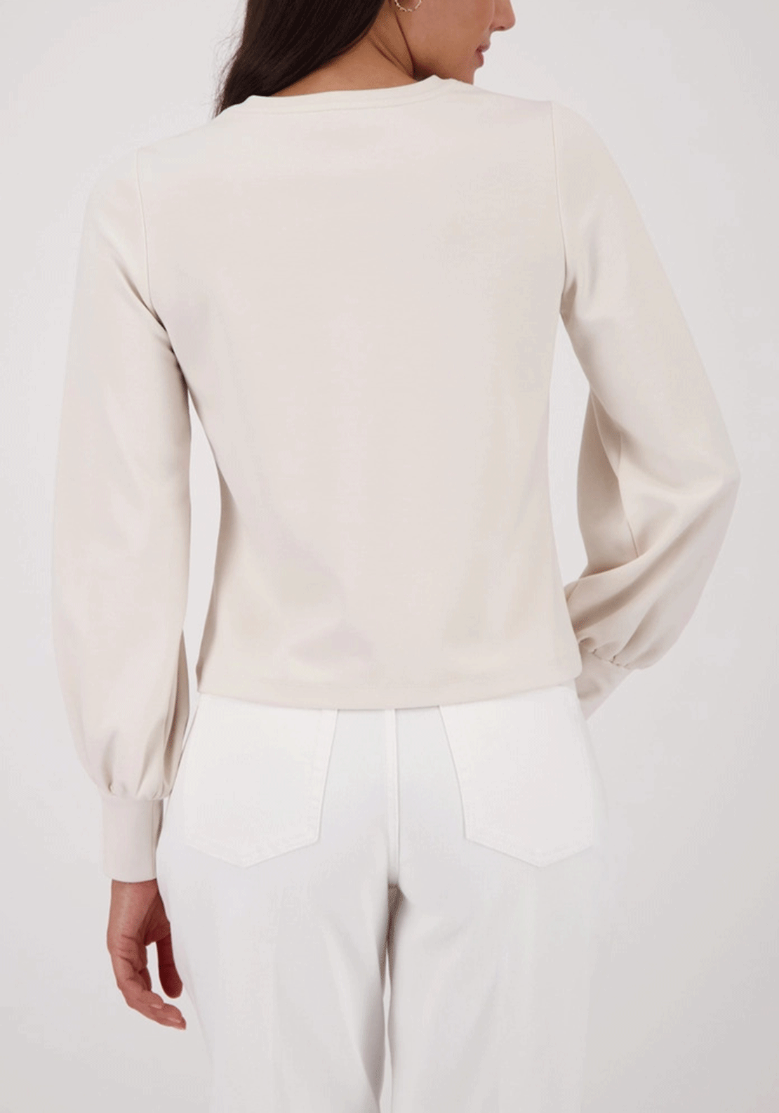 Monari Diamante Embellished Top, Cream