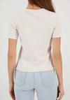 Monari Embellished Cotton T-Shirt, Cream
