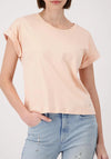 Monari Cotton Round Neck T-Shirt, Peach