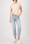 Monari Cotton Round Neck T-Shirt, Peach