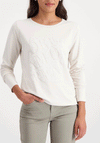Monari Sequin Print Long Sleeve Top, Beige