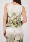 Monari Tropical Print Sleeveless Top, Green Multi